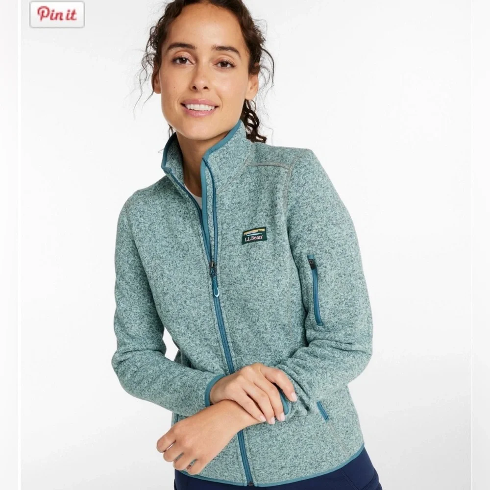 LL Bean Womens Sweater Fleece Full -Zip.  Brand new without tags. Sz. L. - Picture 2 of 3